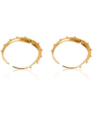 AYSHA BILGRAMI 24K Vermeil Baby Crescent Hoop Earrings - Metallic