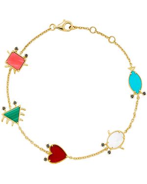 Yvonne Léon Small Characters Bracelet - Multicolour