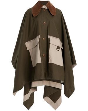 Sea Carolina Cotton Chino Poncho - Green