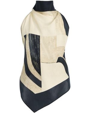 SIR. Sona Silk Halter Tie Top - Blue