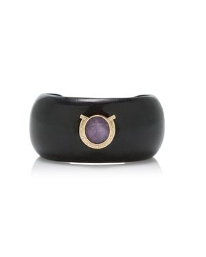 Annette Ferdinandsen Paloma "Lone Star" 14K Diamond And Star Ruby Cuff - Black