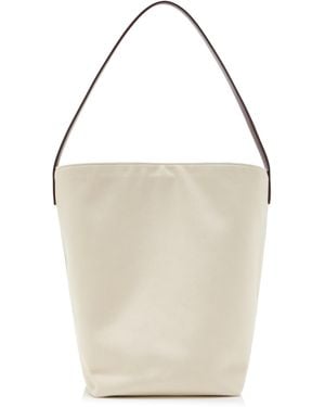 The Row Medium N/S Park Canvas Tote Bag - White
