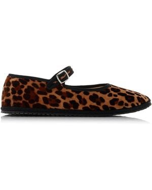 Vibi Venezia Velvet Corduroy Mary Jane Flats - Multicolour
