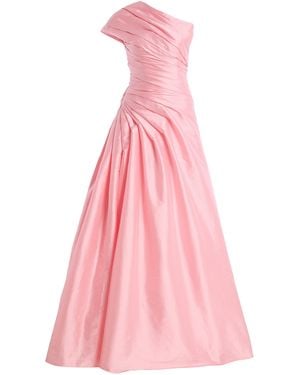 Monique Lhuillier One Shoulder Ball Gown - Pink