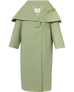 Erdem Shawl-collar Bouclé Wool Coat - Green