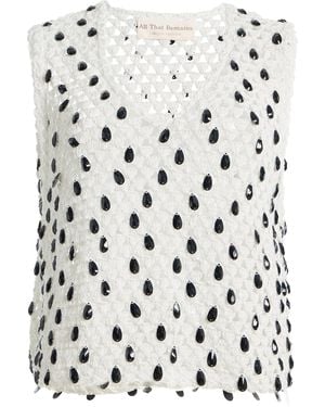 All That Remains Exclusive Lola Crocheted Cotton Top - White