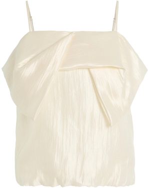 THE GARMENT Porcha Draped Taffeta Top - White