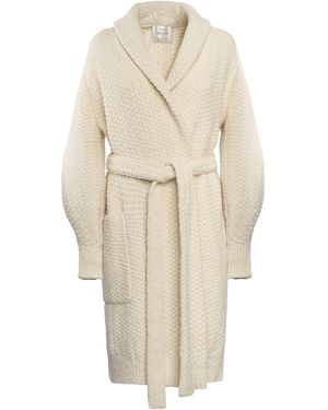 Malo Wool-Cashmere Cardigan - Natural
