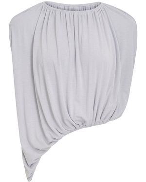 Source Unknown Rennie Gathered Jersey Top - White