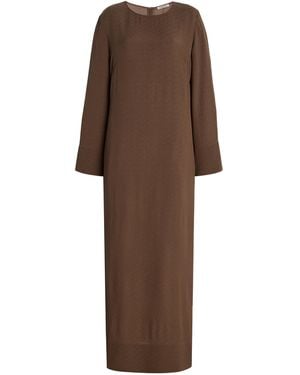 By Malene Birger Kallas Jacquard Maxi Dress - Brown