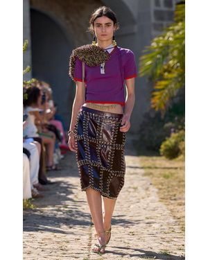 ALÉMAIS Josefina Wool Polo Top - Purple