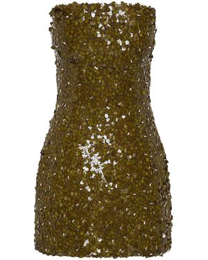 Rachel Gilbert Karter Sequined Tulle Mini Dress - Green