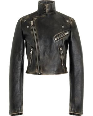 Prada Leather Biker Jacket - Black
