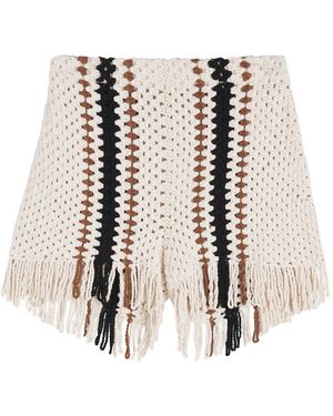 By Malene Birger Tamara Cotton Crochet Knit Shorts - Multicolour