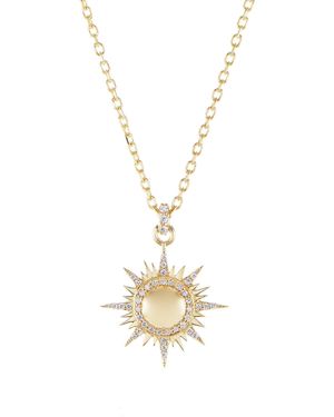 Sorellina Mini Il Sole 18K Diamond Necklace - Metallic