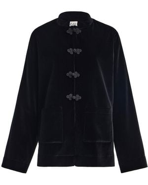 Rohe Pankou Closure Velvet Jacket - Black