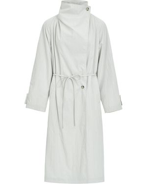 Source Unknown Cicero Funnel Neck Coat - White