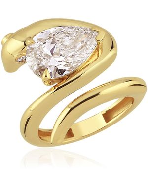 Charms Company Snake Diamond Ring - Metallic