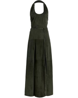 Proenza Schouler Riley Suede Maxi Dress - Green
