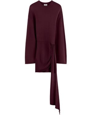 ARAKII Draped Long Sleeved Mini Dress Exclusive - Purple