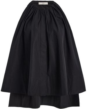 Co. Gathered Tton Poplin Halter Tunic - Black