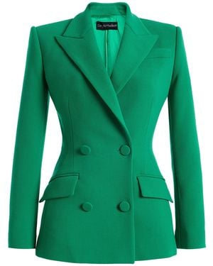 Sergio Hudson Embellished Stretch Suiting Jacket - Green