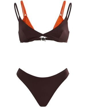 DES_PHEMMES Exclusive La Isla Double Bikini - Brown