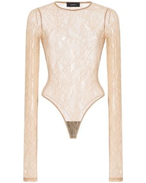 Wardrobe NYC Lace Bodysuit - Natural