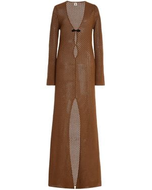 THE GARMENT Exclusive Tanzania Knit Cotton Maxi Dress And Scarf Set - Brown
