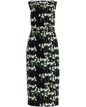BERNADETTE Lucille Belted Taffeta Midi Dress - White
