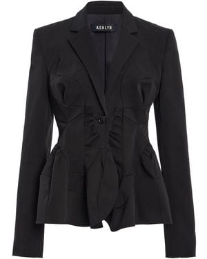 Ashlyn Puzzle Cotton Jacket - Black
