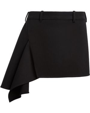 Givenchy Slashed Wool Mini Skirt - Black