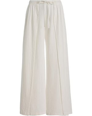 DL1961 Palazzo Relaxed Cotton Pant - White