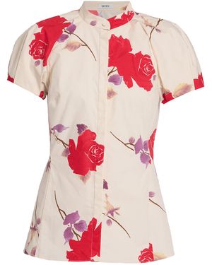 Erdem Cotton-Poplin Top - Pink