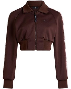 Etro Cropped Zipped Scuba Track Jacket - Red