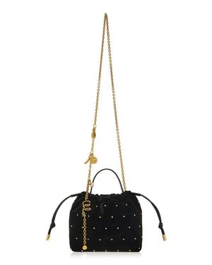 Chloé Studded Velvet Pouch - Black