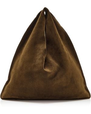 The Row Small Bindle Suede Bag - Brown