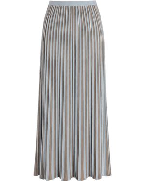 MACCAPANI Terry Lurex Knit Maxi Skirt - Grey