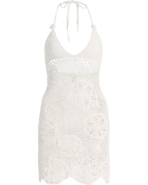 Akoia Swim Exclusive Crocheted Cotton Mini Dress - White
