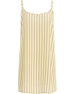 STAUD Irena Striped Silk Mini Dress - Natural