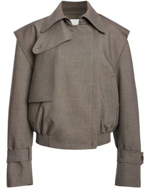 Christopher Esber Cropped Bomber Jacket - Brown