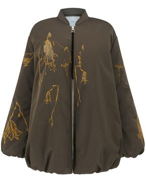 Harris Tapper Chloe Laminated Nylon Bomber Jacket - Green