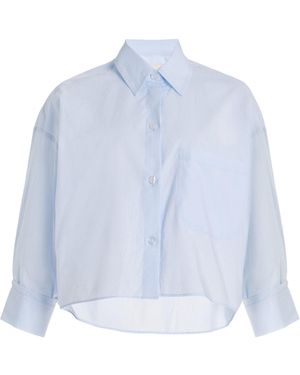 Twp Soon To Be Ex Cropped Cotton Shirt - Blue