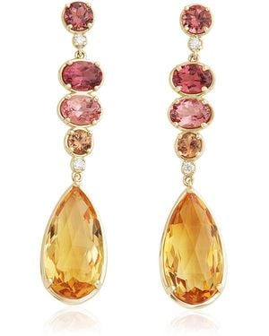 Jamie Wolf Ombré Oval 18K-Stone Earrings - Metallic