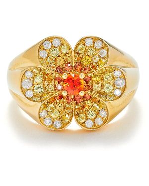 Yvonne Léon Daisy Signet Ring - Metallic