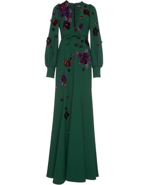 Andrew Gn V-neck Gown - Green