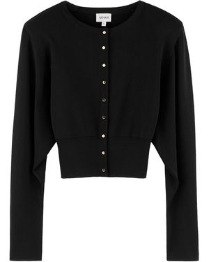 ARAKII Exclusive Shoulder Pad Cardigan - Black