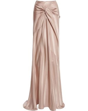Dries Van Noten Smila Striped Silk Maxi Skirt - Natural
