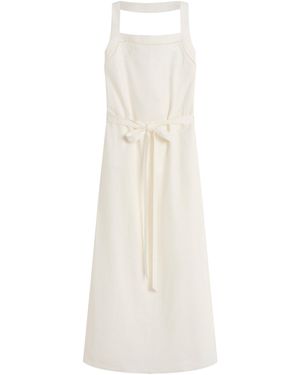 Posse Odette Wrap Ramie-Cotton Midi Dress - White