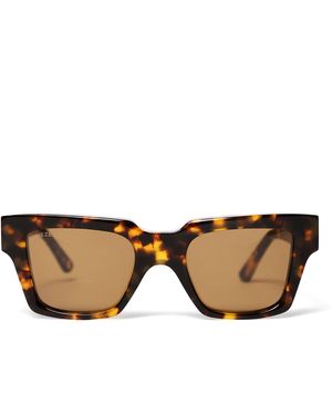 Kimeze Mahi Oversized Square-Frame Acetate Sunglasses - Brown